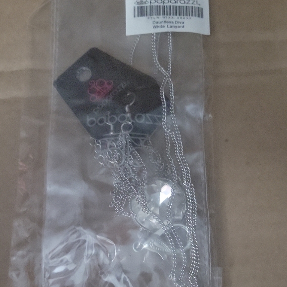 Paparazzi Elegant Silvwr With White Lanyard - Picture 2 of 3